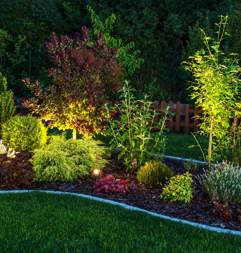 Beleuchtung für Gartenbeete