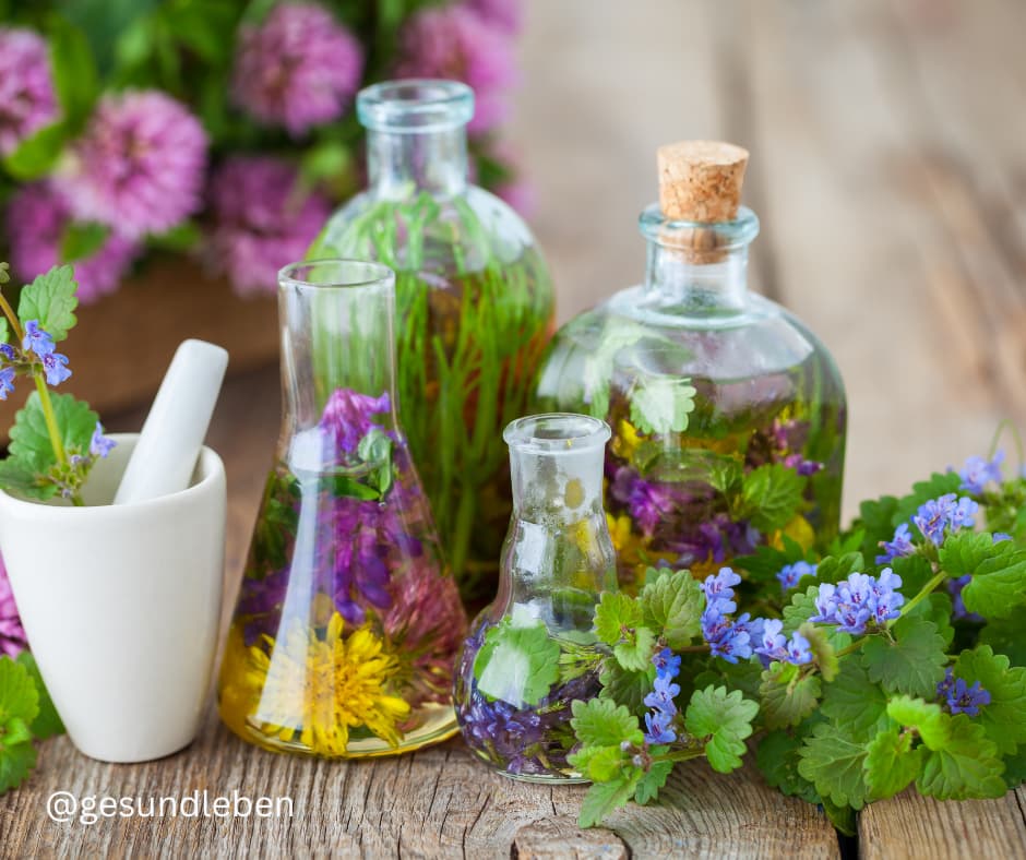 Öle aus Blüten und Blättern naturrein